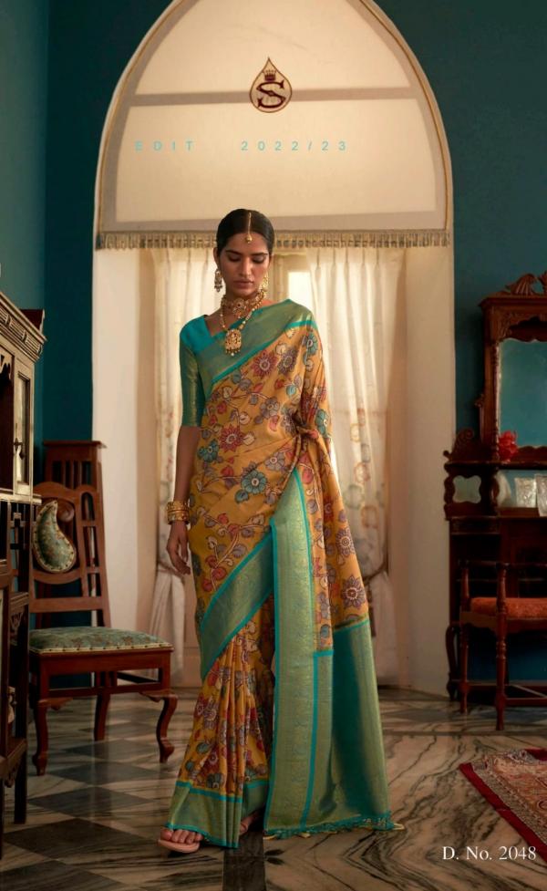 Kimora Kalamkatha Fancy Wear Exclusive Look Silk Saree Collection